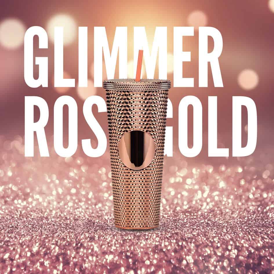 Starbucks 2019 factory OG Rose Gold studded tumbler